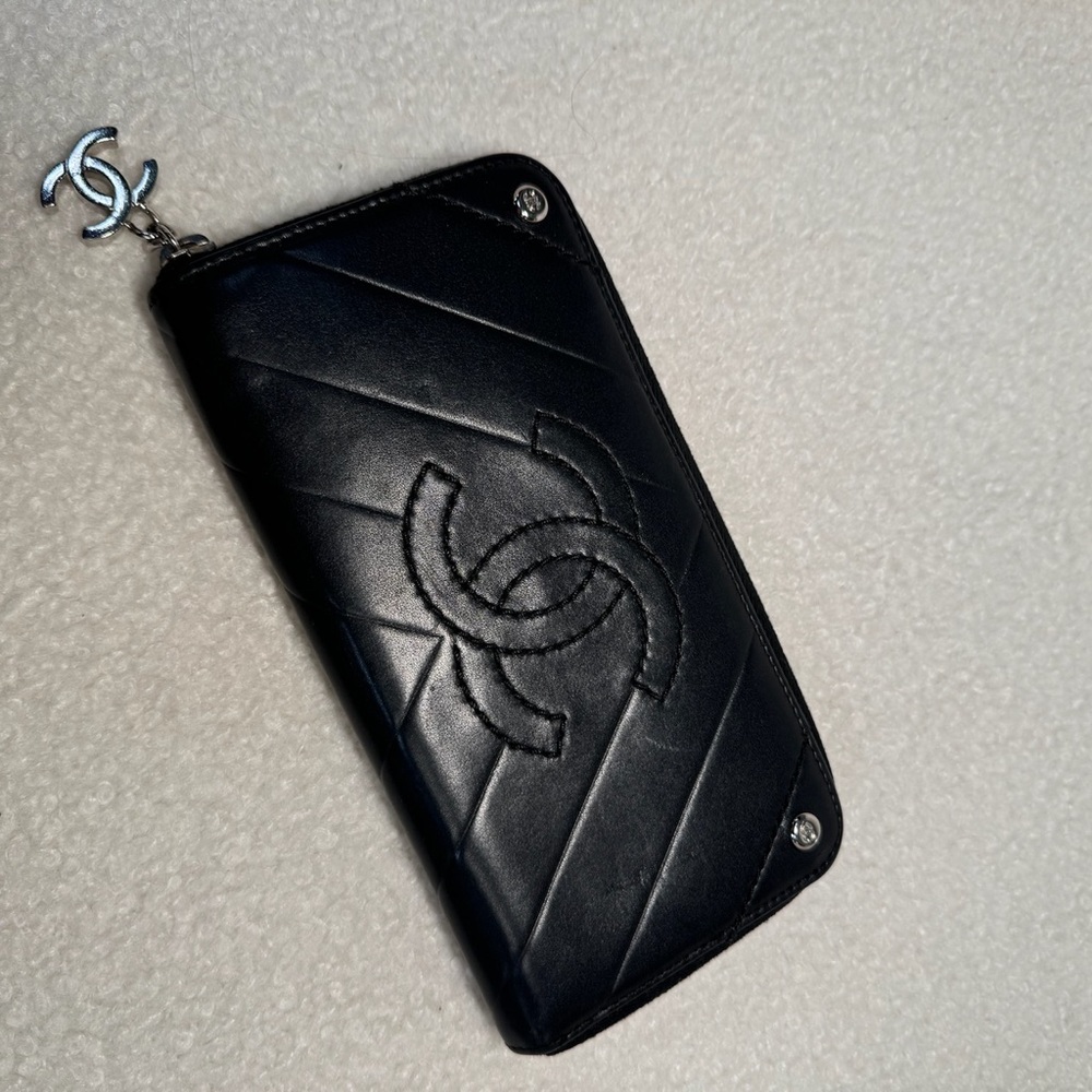 Chanel Black Leather Wallet